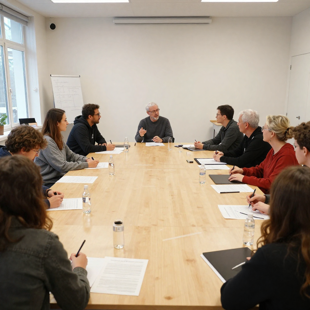 Workshop ruimte met deelnemers